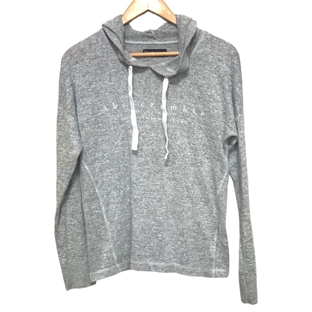 ABERCROMBIE&FITCH soft and cozy pullover hoodie sweater size Small gray